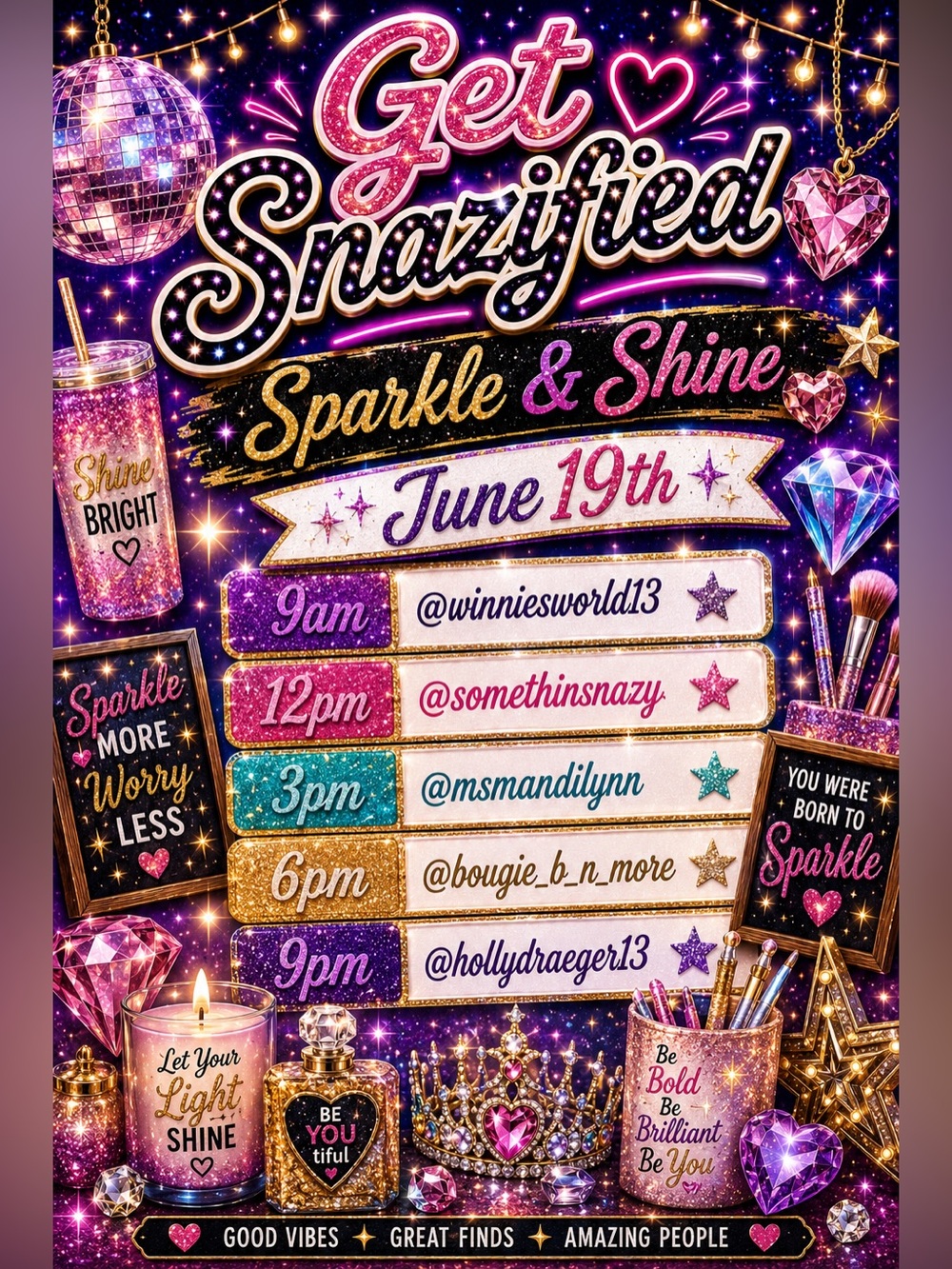 MsMandiLynn is Live!!! Get Snazified!! Home and Everyday Essentials Share Train
